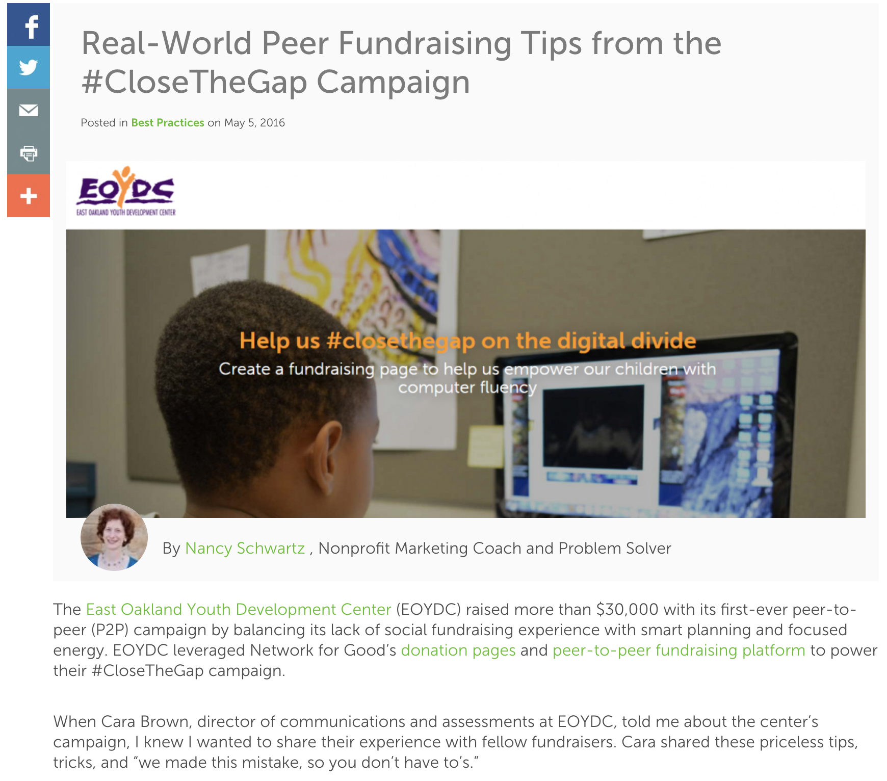 Network for Good case study feature