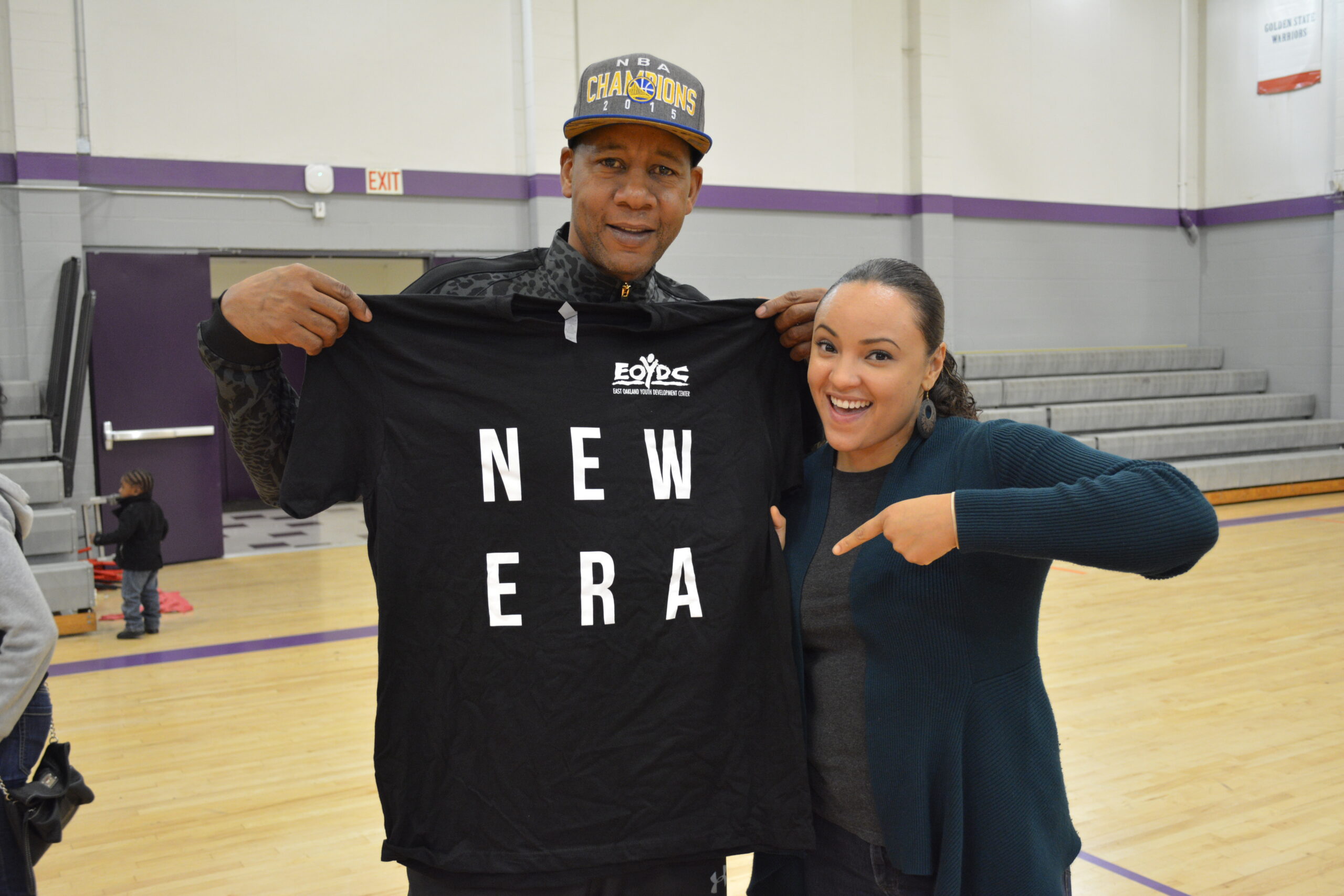 Mark Curry and Selena Wilson at new gym unveiling