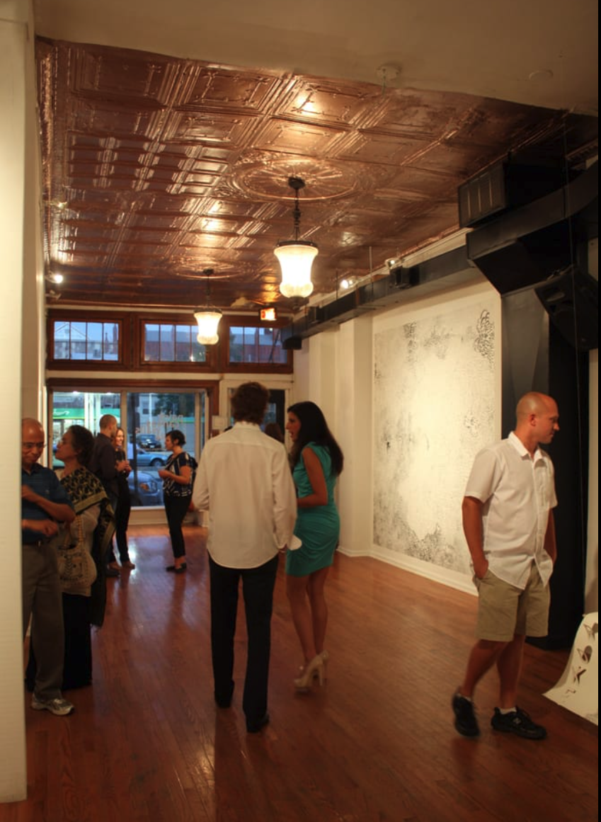 Gallery interior with visitors